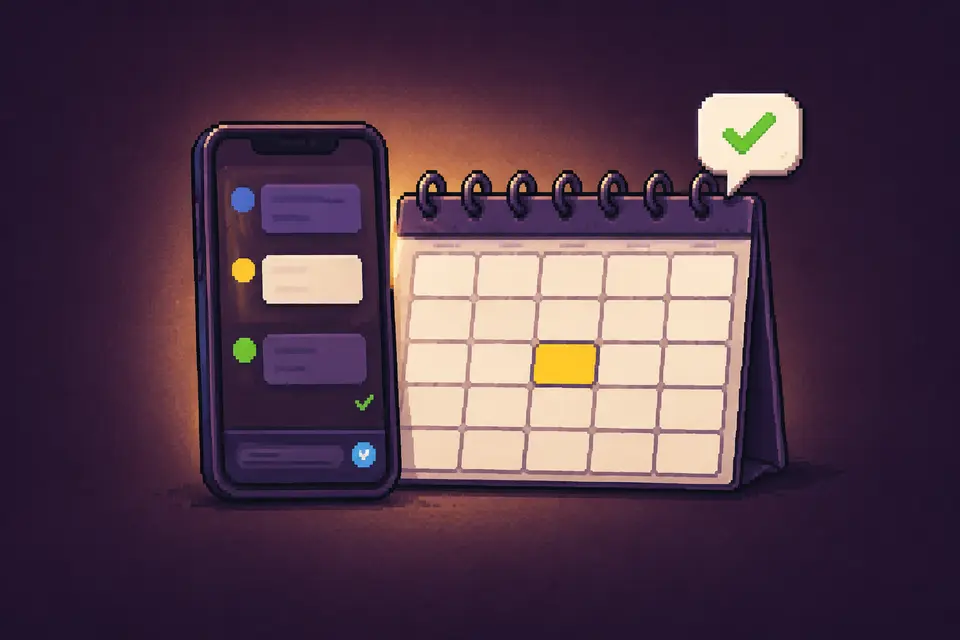 Smartphone und Kalender zur flexiblen Terminvereinbarung