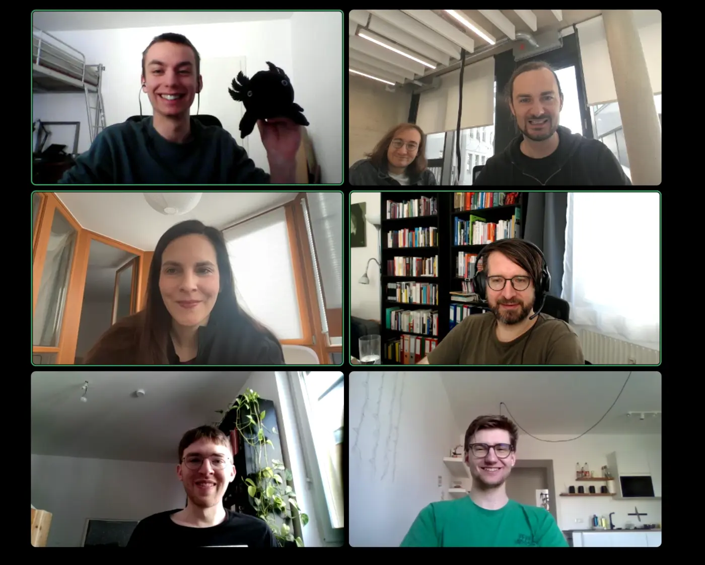 Remote-Meeting des kreativen Entwicklungsteams